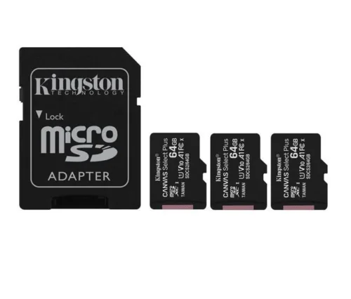 64GB micSDXC Canvas Select Plus 100R A1 C10 Three -SDCS2/64GB-3P1A