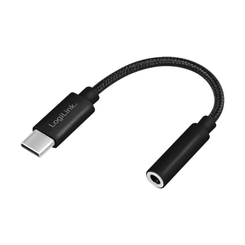 ADAPTOR audio Logilink USB-C (T) la stereo 3.5 mm - UA0398