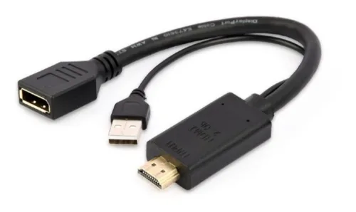 ADAPTOR video GEMBIRD HDMI (T) la DisplayPort (M) - A-HDMIM-DPF-01