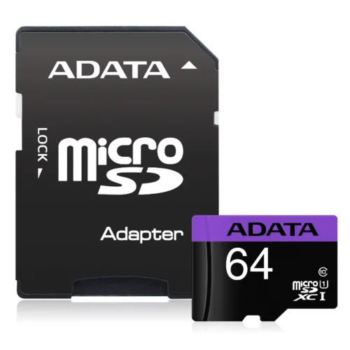 CARD MicroSD ADATA  64 GB MicroSDXC clasa 10 stand-AUSDX64GUICL10-RA1