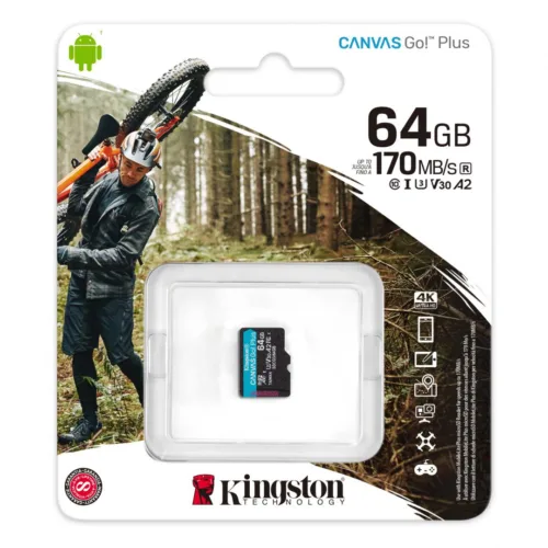 CARD SD KINGSTON 64 GB MicroSDXC clasa 10 standard-SDCG3/64GBSP