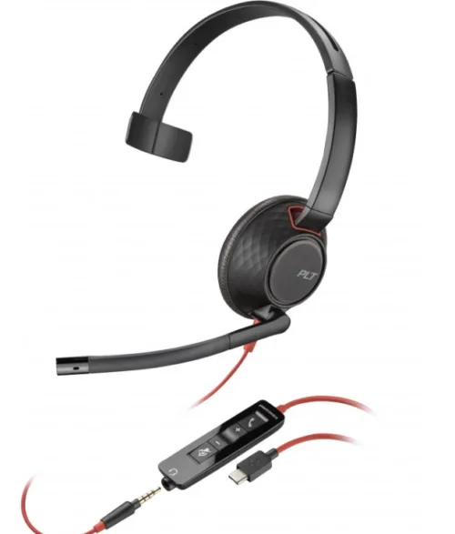 CASTI HP Poly BW 5210 Monaural USB-A Headset - 80R98AA