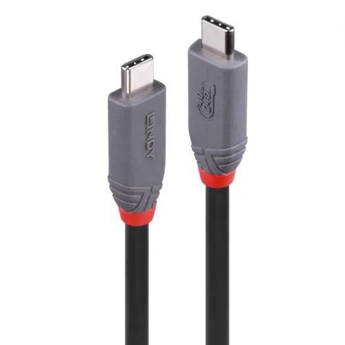 Cablu Lindy 0.8m USB4 Type C 40Gbps Anth - LY-36956