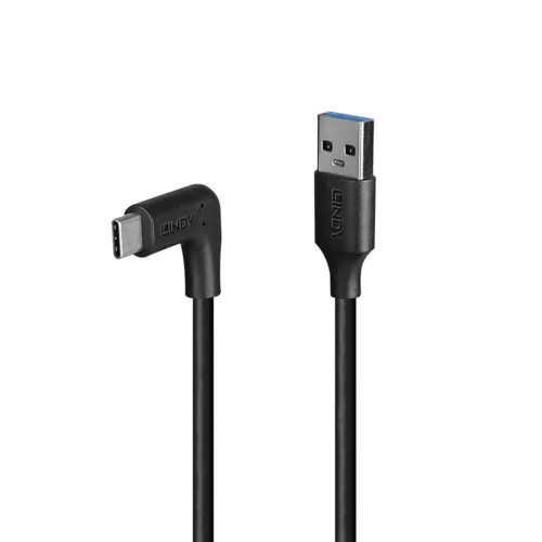 Cablu Lindy USB A la C 90 1m negru - LY-32013