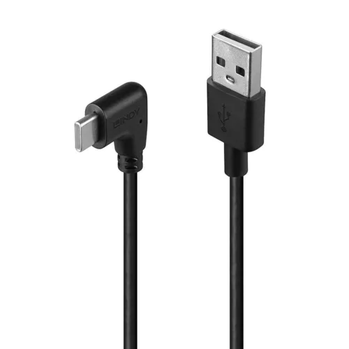 Cablu Lindy USB C 2 90 1m negru - LY-32001