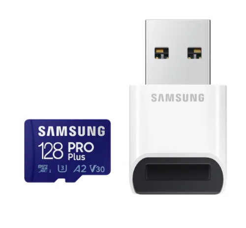 Card memorie Samsung PRO Plus + Cititor USB cardur-MB-MD128KB/WW