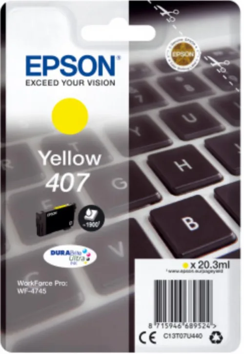 Cartus Cerneala Original Epson Yellow 407  C13T07U440