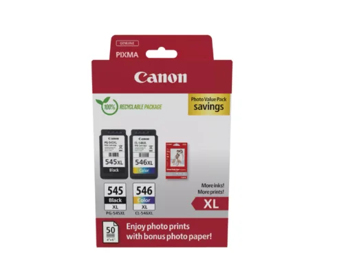 Combo-Pack Original Canon Black/Color VP PG-545XL/CL-546XL+50p  8286B011AA