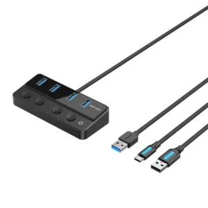 HUB Vention 5-in-1 USB 3.0 x 4 porturi incarcare p-CHWBF