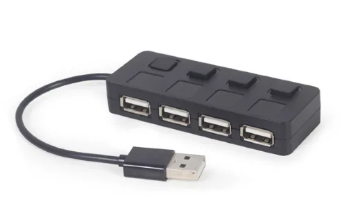 HUB extern GEMBIRD  USB 2.0 x 4 conectare prin USB-UHB-U2P4-05