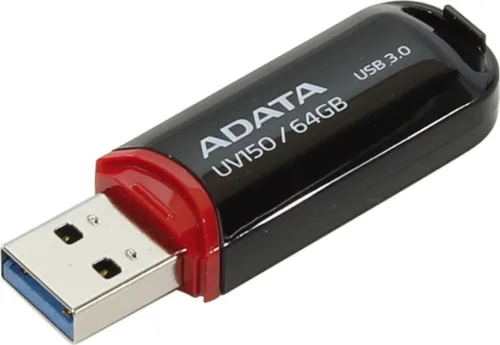 MEMORIE USB 3.2 ADATA 64 GB cu capac carcasa plast- AUV150-64G-RBK