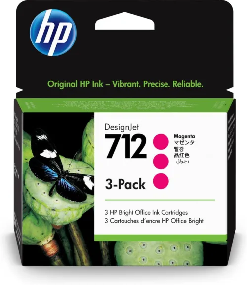 Tri-Pack Original HP Magenta 712  3ED78A