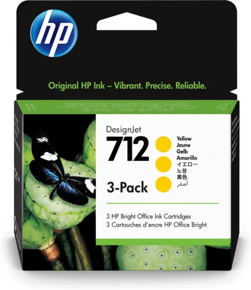 Tri-Pack Original HP Yellow 712  3ED79A