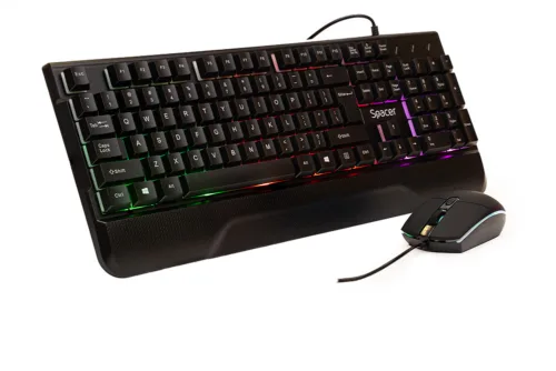 KIT gaming SPACER USB INVICTUS tastatura RGB rainb- SPGK-INVICTUS