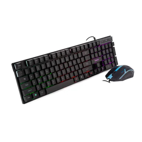 KIT gaming SPACER USB tastatura RGB rainbow + mous- SP-GK-01